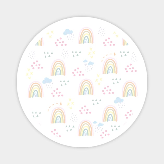 Rainbow Kids Feelings Magnet by mariacaballer